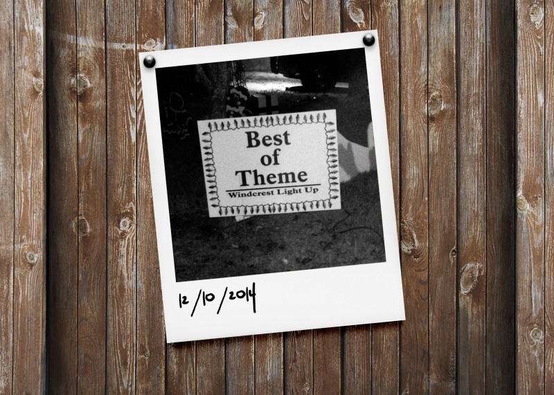 Best of Theme sign - Windcrest Light Up 2014